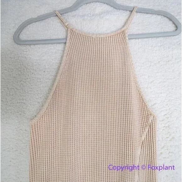 New! Free People FP One Katya Thermal Tank mini Dress cream, size L - Picture 4 of 12